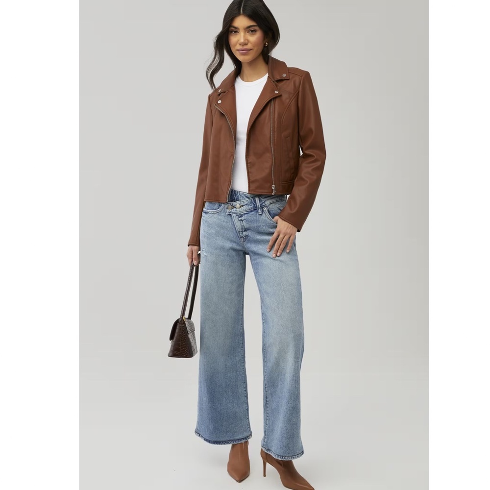 Good American Good Ease Mid-Rise Relaxed Wide Leg Jeans - Size 14/32 - Picture 3 of 13